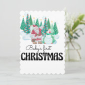 Cartes Pour Fêtes Annuelles Premier Noël de bébé (Debout devant)