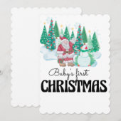 Cartes Pour Fêtes Annuelles Premier Noël de bébé (Devant / Derrière)