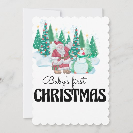 Cartes Pour Fêtes Annuelles Premier Noël de bébé (Devant)