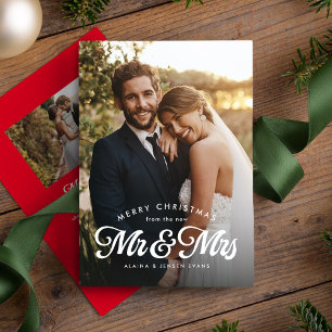 Cartes Pour Fêtes Annuelles Premier Noël de jeunes mariés en tant que Monsieur