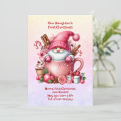 Cartes Pour Fêtes Annuelles Premier Noël de notre fille (Debout devant)