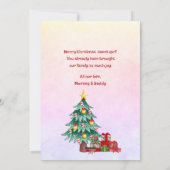 Cartes Pour Fêtes Annuelles Premier Noël de notre fille (Dos)