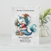 Cartes Pour Fêtes Annuelles Premier Noël de notre fils (Debout devant)