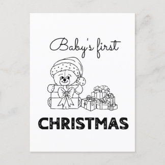 Cartes Pour Fêtes Annuelles Premier Noël du bébé