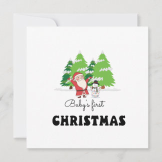 Cartes Pour Fêtes Annuelles Premier Noël du bébé