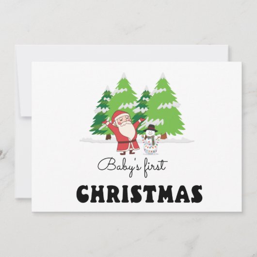 Cartes Pour Fêtes Annuelles Premier Noël du bébé (Devant)