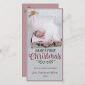 Cartes Pour Fêtes Annuelles Premier Noël du bébé - Photo (Devant / Derrière)