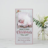 Cartes Pour Fêtes Annuelles Premier Noël du bébé - Photo (Debout devant)
