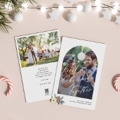 Cartes Pour Fêtes Annuelles Premier Noël écriture manuscrite photo mariage