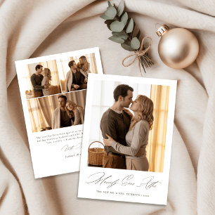 Cartes Pour Fêtes Annuelles Premier Noël Élégant 4 Photos Merrily Ever After