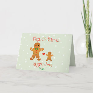 Cartes Pour Fêtes Annuelles Premier Noël en grand-mère - Hommes en pain d'épic