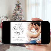 Cartes Pour Fêtes Annuelles Premier Noël moderne incrusté de superposition pho