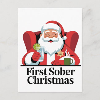 Cartes Pour Fêtes Annuelles Premier Noël sobre Santa Sobriété Noël