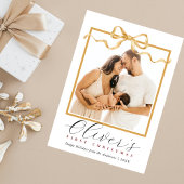 Cartes Pour Fêtes Annuelles Premier script photo de Noël de l'élégant bébé