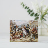 Cartes Pour Fêtes Annuelles Premier Thanksgiving (Debout devant)