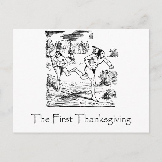 Cartes Pour Fêtes Annuelles Premier Thanksgiving (Devant)