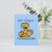 Cartes Pour Fêtes Annuelles Premier Thanksgiving du bébé (Debout devant)