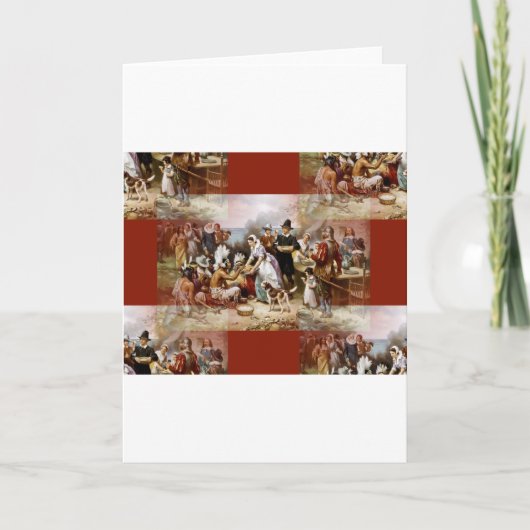 Cartes Pour Fêtes Annuelles première action de grâce (Devant)