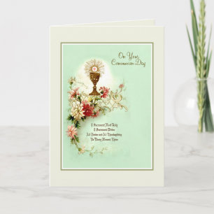 Cartes Pour Fêtes Annuelles Première communion catholique vintage