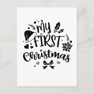 Cartes Pour Fêtes Annuelles Première famille de jumelage de Noël du bébé