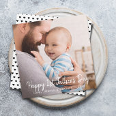 Cartes Pour Fêtes Annuelles Première Fête des Pères Photo Motif Cœur