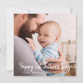 Cartes Pour Fêtes Annuelles Première Fête des Pères Photo Motif Cœur (Devant)