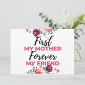 Cartes Pour Fêtes Annuelles Première Ma mère pour toujours Mon ami noir (Debout devant)