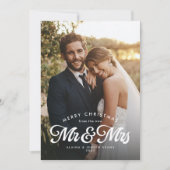 Cartes Pour Fêtes Annuelles Première mariée mariée Noël vert deux photo (Devant)