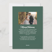 Cartes Pour Fêtes Annuelles Première mariée mariée Noël vert deux photo (Dos)