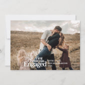 Cartes Pour Fêtes Annuelles Première Noël élégante (Devant)