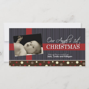 Cartes Pour Fêtes Annuelles Première photo de Noël du bébé