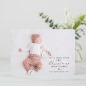Cartes Pour Fêtes Annuelles Première photo de Noël du bébé (Debout devant)