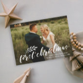 Cartes Pour Fêtes Annuelles Première photo manuscrite de Noël Mariage