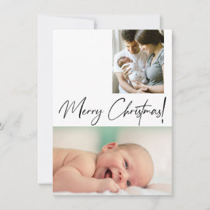 Cartes Pour Fêtes Annuelles Première photo personnalisée de Noël du bébé Naiss