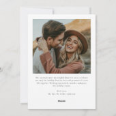 Cartes Pour Fêtes Annuelles Première photo unique de Noël mariée (Dos)