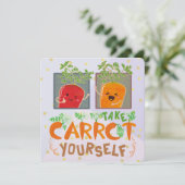 Cartes Pour Fêtes Annuelles Prenez Carrot vous-même | Jeu de devis motivationn (Debout devant)