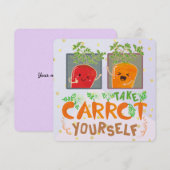 Cartes Pour Fêtes Annuelles Prenez Carrot vous-même | Jeu de devis motivationn (Devant / Derrière)