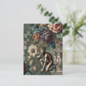 Cartes Pour Fêtes Annuelles Prenez un Bow - Gothique Floral Design (Debout devant)