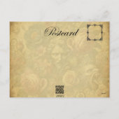 Cartes Pour Fêtes Annuelles Prenez un Bow - Gothique Floral Design (Dos)