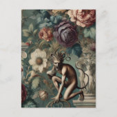 Cartes Pour Fêtes Annuelles Prenez un Bow - Gothique Floral Design (Devant)