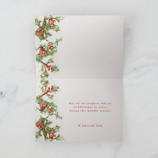 Cartes Pour Fêtes Annuelles Prenez un Holly Jolly Christmas (Intérieur)