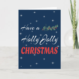 Cartes Pour Fêtes Annuelles Prenez un Holly Jolly Christmas