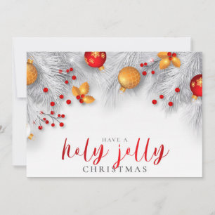 Cartes Pour Fêtes Annuelles Prenez un Holly Jolly Christmas