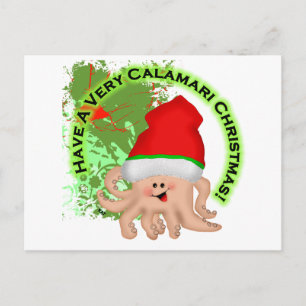 Cartes Pour Fêtes Annuelles Prenez un Noël très calamari !