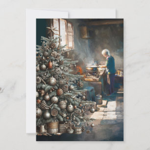 CARTES POUR FÊTES ANNUELLES PRÉPARATIFS POUR LE DÎNER DE NOËL