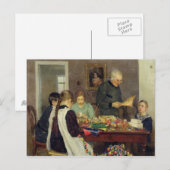 Cartes Pour Fêtes Annuelles Préparation pour Noël, 1896 (Devant / Derrière)