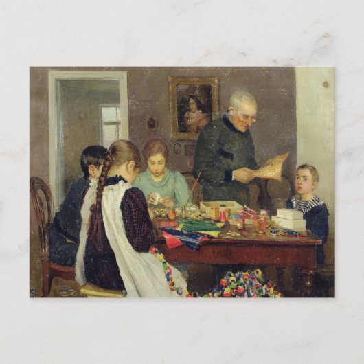 Cartes Pour Fêtes Annuelles Préparation pour Noël, 1896 (Devant)