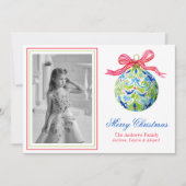 Cartes Pour Fêtes Annuelles Préppy Christmas Baubles Ornaments Photo Holiday (Devant)