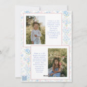 Cartes Pour Fêtes Annuelles Preppy Grandmillennial Christmas Bow Swag Photo (Dos)