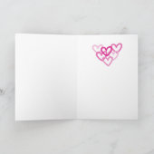 Cartes Pour Fêtes Annuelles Preppy Hearts Pink (Intérieur)